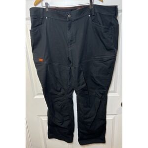 BRUNT Martin Work Pant 44x30 Black Stretch DWR Durable Workwear Reinforced Cuff